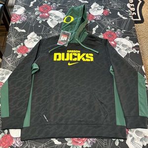 RARE NWT 2013 NIKE THERMA-FIT UO OREGON DUCKS KO CHAINMAIL PERFORMANCE HOODIE L